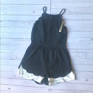 AQUA brand Navy and white romper